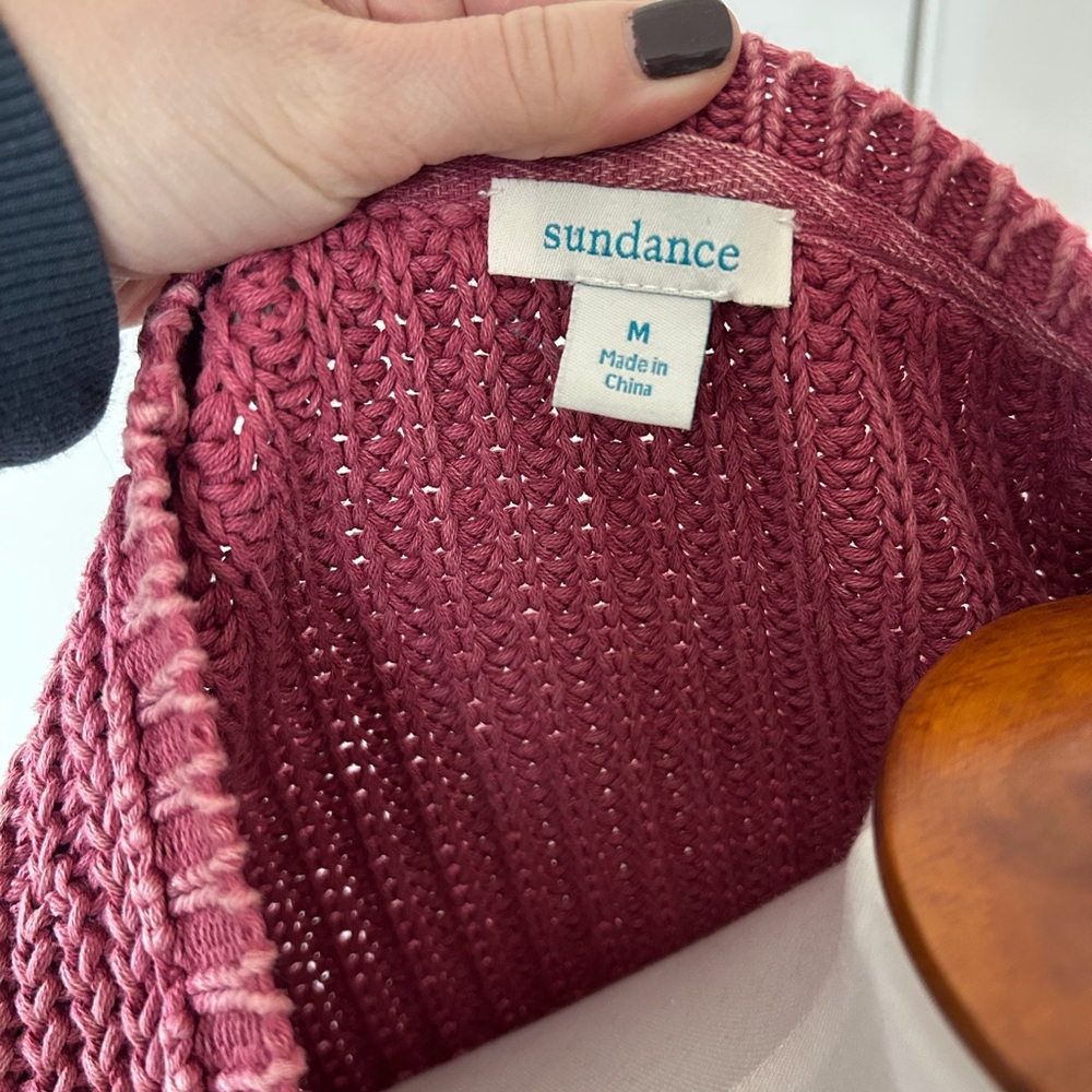 Sundance Dumont Acid Wash Chunky Knit Cardigan - Picture 4 of 4